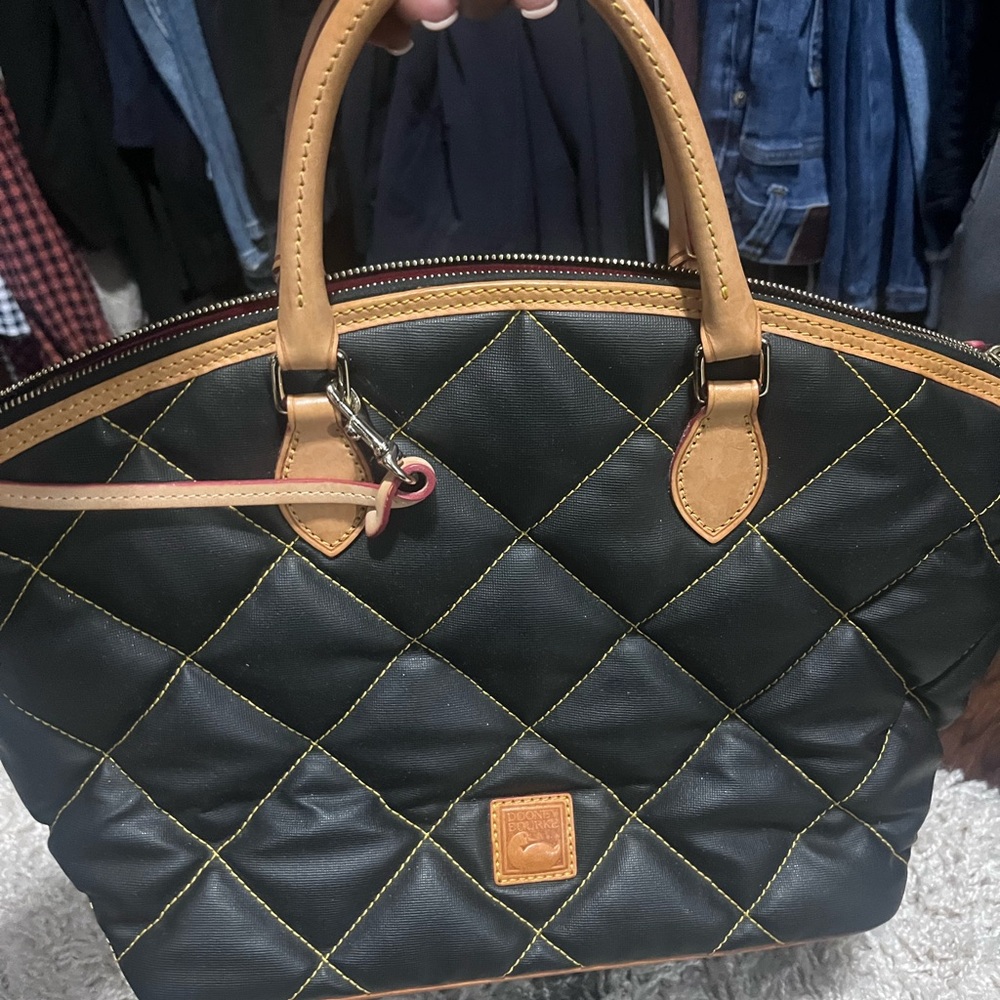Dooney & Bourke Black Quilted Tote Bag